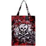 Skull Splatter Zipper Classic Tote Bag