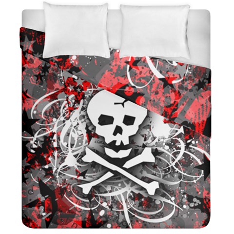 Skull Splatter Duvet Cover Double Side (California King Size) from ArtsNow.com
