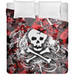 Skull Splatter Duvet Cover Double Side (California King Size)