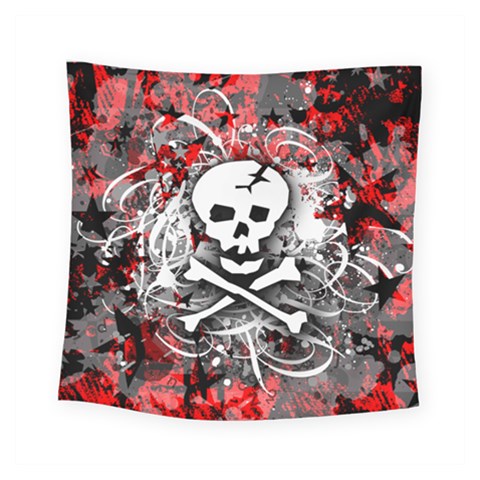 Skull Splatter Square Tapestry (Small) from ArtsNow.com