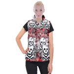 Skull Splatter Women s Button Up Vest