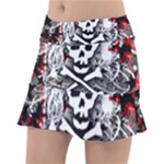 Skull Splatter Tennis Skirt