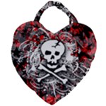 Skull Splatter Giant Heart Shaped Tote