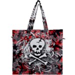 Skull Splatter Canvas Travel Bag