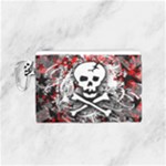 Skull Splatter Canvas Cosmetic Bag (Small)