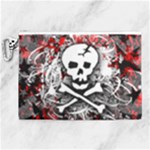 Skull Splatter Canvas Cosmetic Bag (XL)