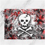 Skull Splatter Canvas Cosmetic Bag (XXXL)