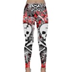 Skull Splatter Lightweight Velour Classic Yoga Leggings