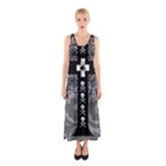 Spider Web Cross Sleeveless Maxi Dress