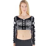 Spider Web Cross Long Sleeve Crop Top