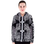 Spider Web Cross Women s Zipper Hoodie