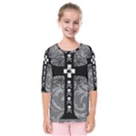 Spider Web Cross Kids  Quarter Sleeve Raglan Tee