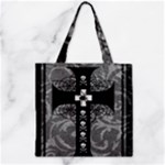 Spider Web Cross Zipper Grocery Tote Bag