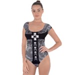 Spider Web Cross Short Sleeve Leotard 