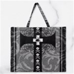 Spider Web Cross Zipper Large Tote Bag