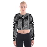 Spider Web Cross Cropped Sweatshirt
