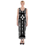 Spider Web Cross Fitted Maxi Dress