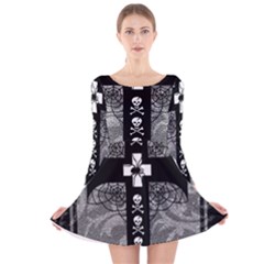 Long Sleeve Velvet Skater Dress 