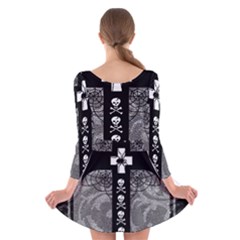 Long Sleeve Velvet Skater Dress 
