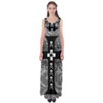 Spider Web Cross Empire Waist Maxi Dress