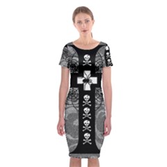Classic Short Sleeve Midi Dress Front