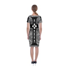 Classic Short Sleeve Midi Dress Back