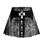 Spider Web Cross Mini Flare Skirt