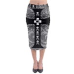 Spider Web Cross Midi Pencil Skirt