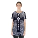Spider Web Cross Skirt Hem Sports Top