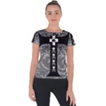 Spider Web Cross Short Sleeve Sports Top 