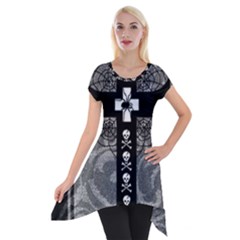 Short Sleeve Side Drop Tunic 