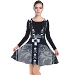 Spider Web Cross Plunge Pinafore Dress