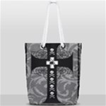 Spider Web Cross Full Print Rope Handle Tote (Small)