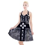 Spider Web Cross Halter Party Swing Dress 