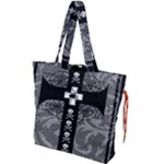 Spider Web Cross Drawstring Tote Bag