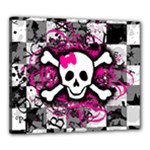 Splatter Girly Skull Canvas 24  x 20  (Stretched)