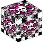 Splatter Girly Skull Storage Stool 12 