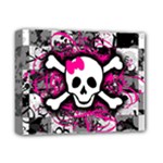 Splatter Girly Skull Deluxe Canvas 14  x 11  (Stretched)