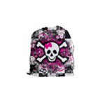 Splatter Girly Skull Drawstring Pouch (Small)