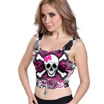 Splatter Girly Skull Crop Top