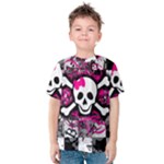 Splatter Girly Skull Kids  Cotton Tee