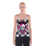 Splatter Girly Skull Spaghetti Strap Top