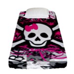 Splatter Girly Skull Fitted Sheet (Single Size)