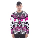 Splatter Girly Skull Men s Hooded Windbreaker