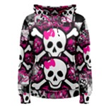 Splatter Girly Skull Women s Pullover Hoodie