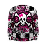 Splatter Girly Skull Women s Sweatshirt