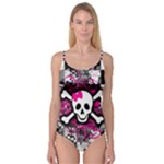 Splatter Girly Skull Camisole Leotard 