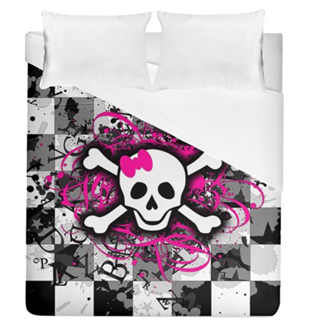 Splatter Girly Skull Duvet Cover (Queen Size) from ArtsNow.com