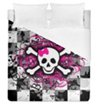 Splatter Girly Skull Duvet Cover (Queen Size)