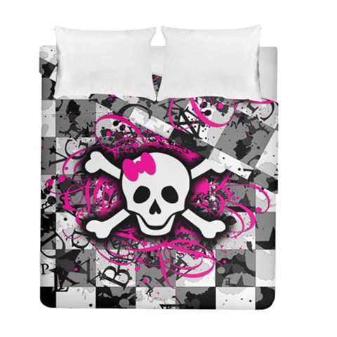 Splatter Girly Skull Duvet Cover Double Side (Full/ Double Size) from ArtsNow.com